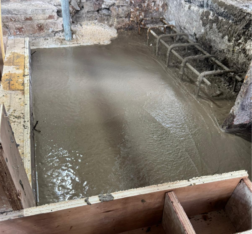 Novel concrete mixes at London Museum