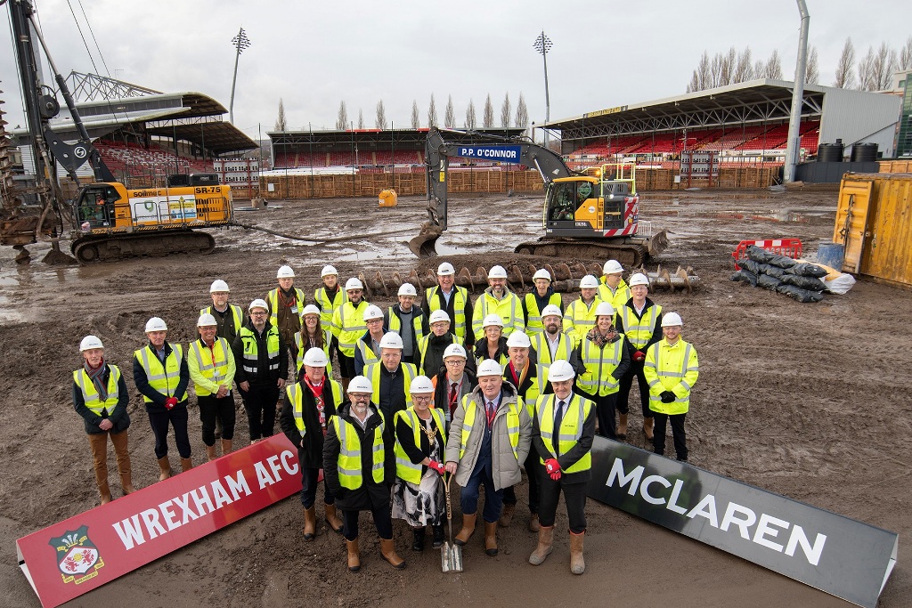 McLaren breaks ground on Wrexham Kop
