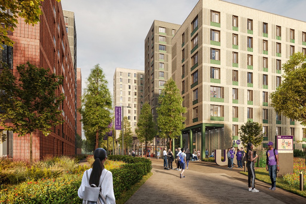 Manchester campus blocks pass Gateway 2