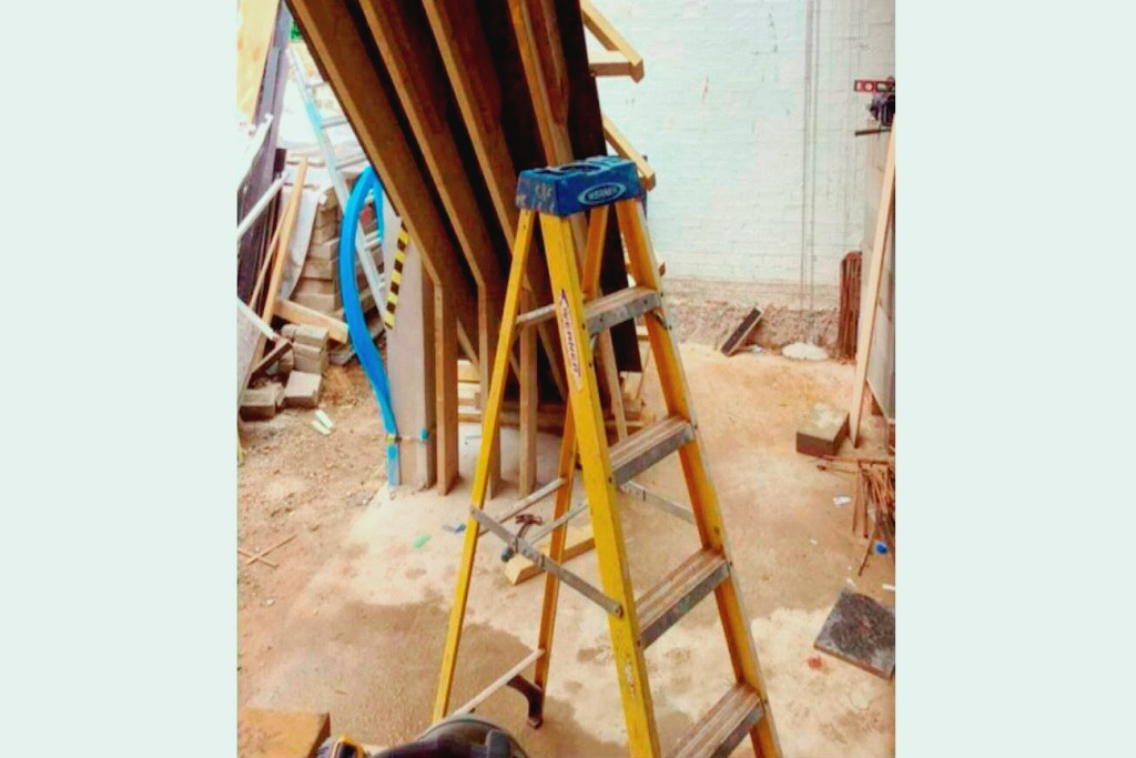 Construction company fined after step ladder fall