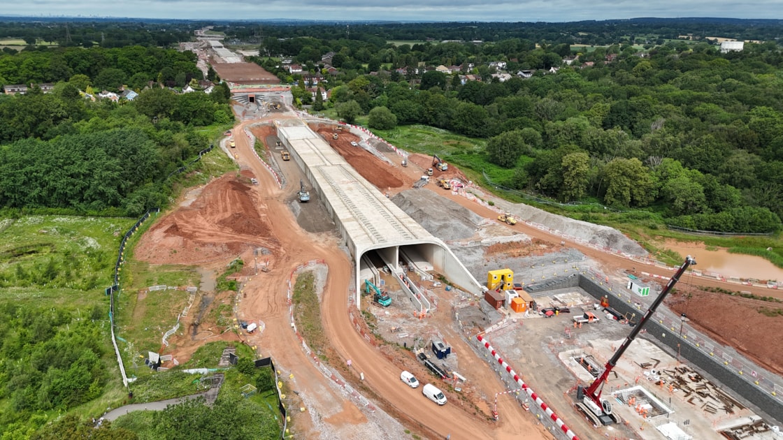Final roof section on HS2 tunnel