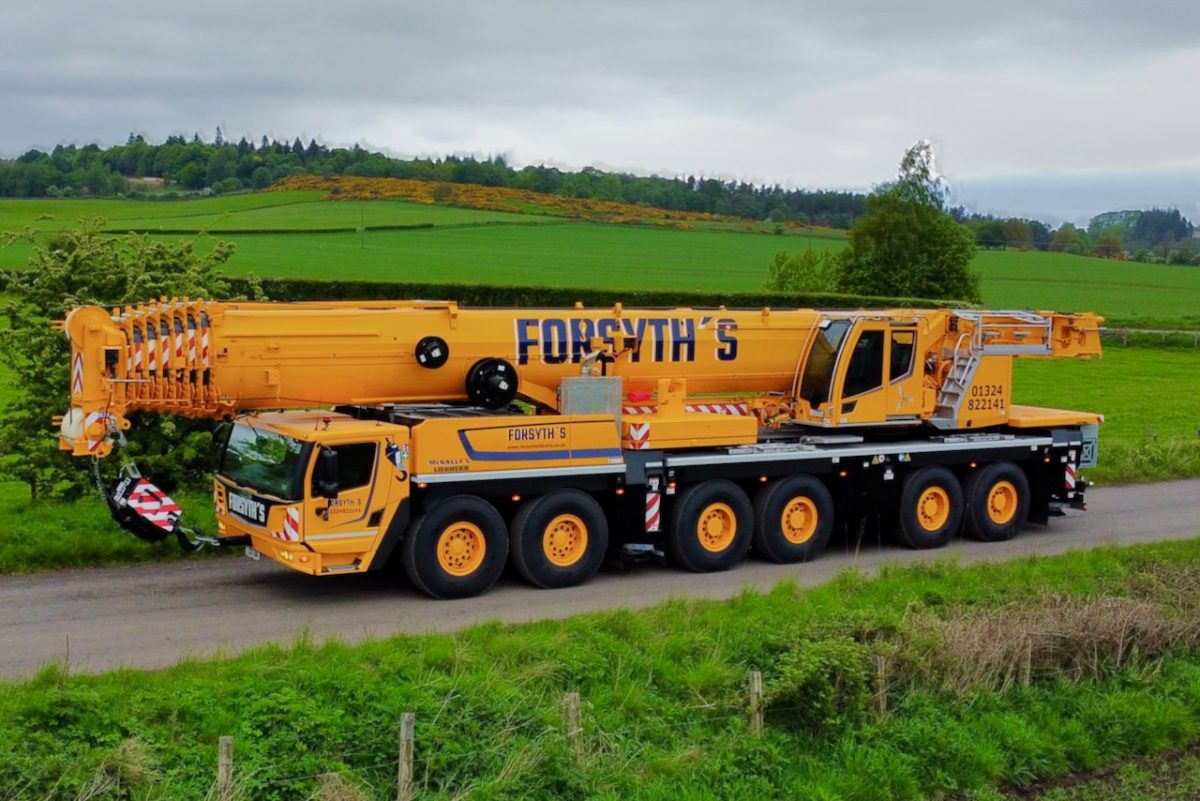 First Liebherr 90m boom, 300-tonner for Forsyth’s